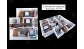 3-комн. квартира 61.1 м²  8/9 этаж | Жилой комплекс UCHTEPA PLAZA