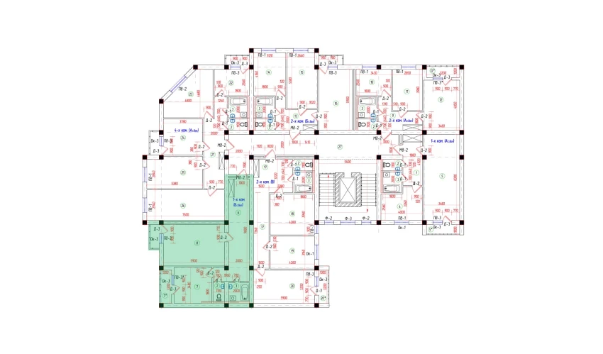 1-комнатная квартира 67.14 м²  4/7 этаж | Жилой комплекс Oila TJM