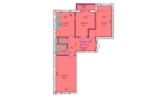 3-xonali xonadon 76.5 m² 5/5 qavat | CHIRCHIQ CITY Turar-joy majmuasi 3-xonali xonadon 76.5 m² 5/5 qavat | CHIRCHIQ CITY Turar-joy majmuasi