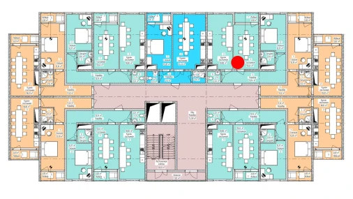 3-xonali xonadon 68.71 m²  9/16 qavat | ELITE ECO CITY Turar-joy majmuasi