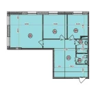 2-xonali xonadon 78.82 m²  4/9 qavat | Uchtepa Avenue Turar-joy majmuasi