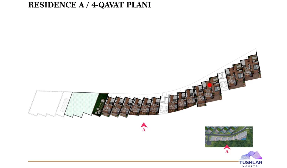 3-xonali xonadon 53.16 m²  4/7 qavat | TUSHLAR VODIYSI Turar-joy majmuasi