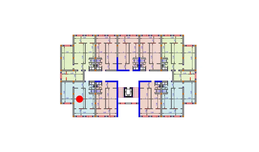 2-xonali xonadon 77.7 m²  2/9 qavat | SHOHSAROY Turar-joy majmuasi