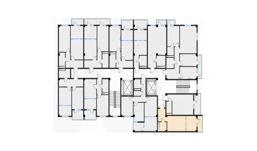 1-xonali xonadon 33.02 m²  4/7 qavat | Bochka Resort Turar-joy majmuasi