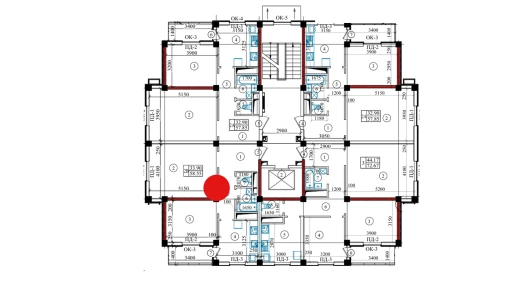 2-комнатная квартира 58.55 м²  3/9 этаж | Жилой комплекс Yangi O'zbekiston