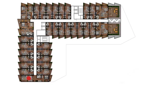 2-комнатная квартира 57.22 м²  2/7 этаж | Жилой комплекс TUSHLAR VODIYSI