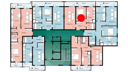 2-комнатная квартира 51.89 м²  2/16 этаж | Жилой комплекс SOKIN DIYOR