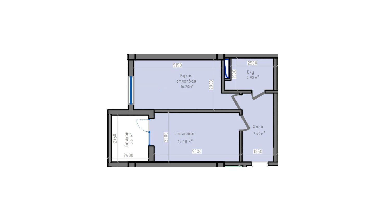 1-комн. квартира 52.6 м²  12/13 этаж | Жилой комплекс ORZU SAROYI