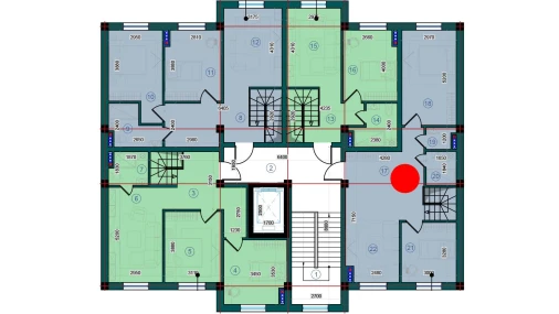 2-xonali xonadon 129 m²  7/7 qavat | Bristol Turar-joy majmuasi