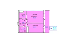 2-комн. квартира 45.33 м²  4/9 этаж | Жилой комплекс PROVANS