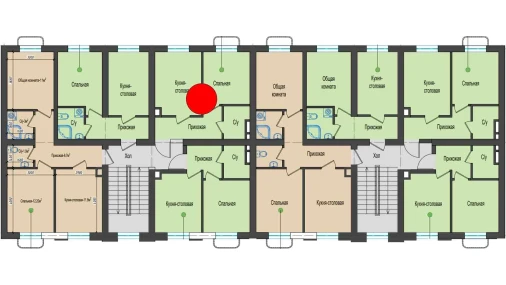 1-xonali xonadon 32.37 m²  4/5 qavat | Shahri Kitob City Turar-joy majmuasi