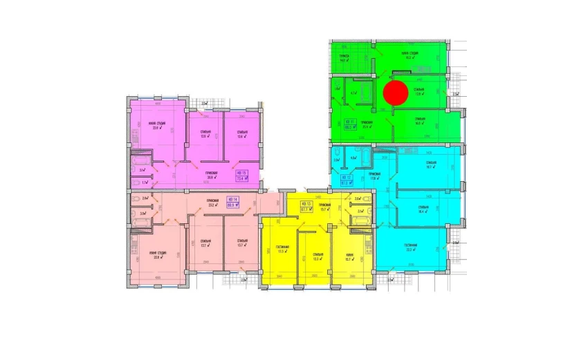 3-xonali xonadon 88 m²  4/9 qavat | Yuksalish Nurafshon Turar-joy majmuasi
