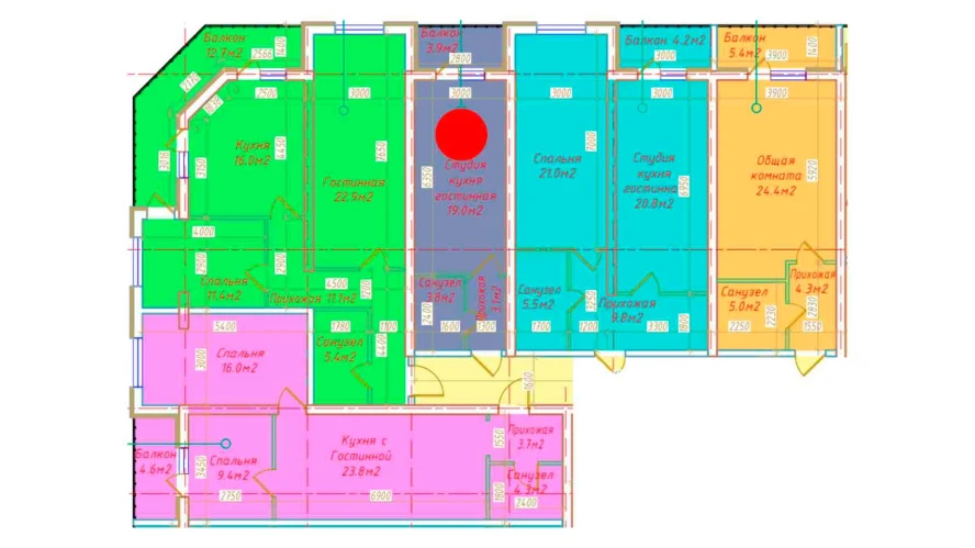 1-xonali xonadon 29.8 m² 3/16 qavat | DO'MBIROBOD RESIDENCE Turar-joy majmuasi 1-xonali xonadon 29.8 m² 3/16 qavat | DO'MBIROBOD RESIDENCE Turar-joy majmuasi