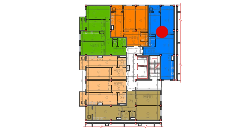 2-xonali xonadon 89 m²  2/12 qavat | Sokin hayot Turar-joy majmuasi