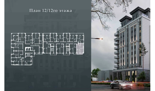 3-комнатная квартира 60 м²  12/12 этаж | Жилой комплекс Bunyodobod