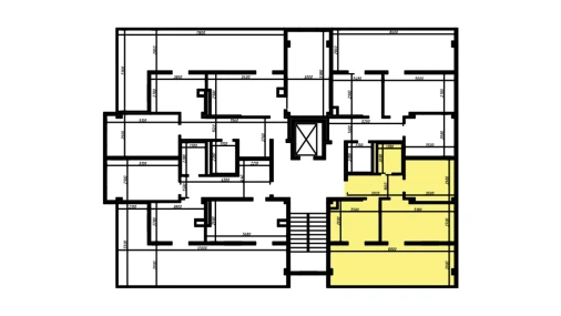 3-комнатная квартира 76 м²  8/8 этаж | Жилой комплекс YASHIL VODIY RESIDENCE