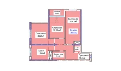 3-комн. квартира 78.81 м² 11/16 этаж | Жилой комплекс ELITE ECO CITY 3-комн. квартира 78.81 м² 11/16 этаж | Жилой комплекс ELITE ECO CITY