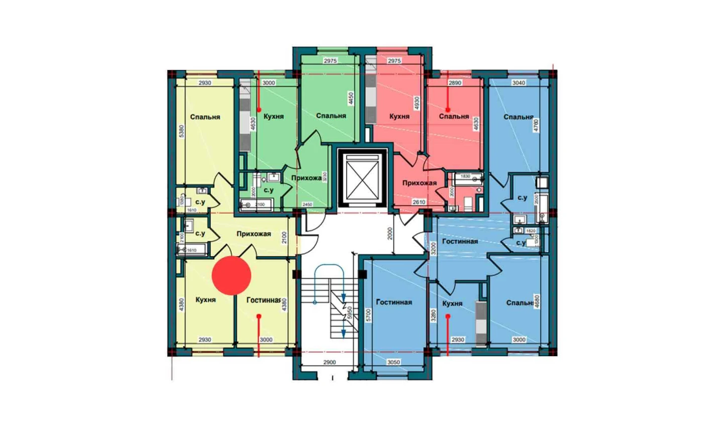 2-комн. квартира 60.3 м²  1/9 этаж | Жилой комплекс NUR BARAKA