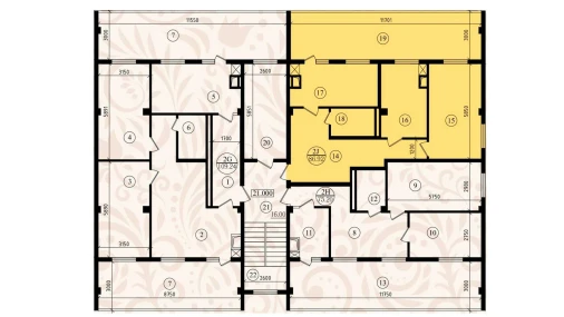 2-комнатная квартира 78 м²  8/8 этаж | Жилой комплекс YASHIL VODIY RESIDENCE