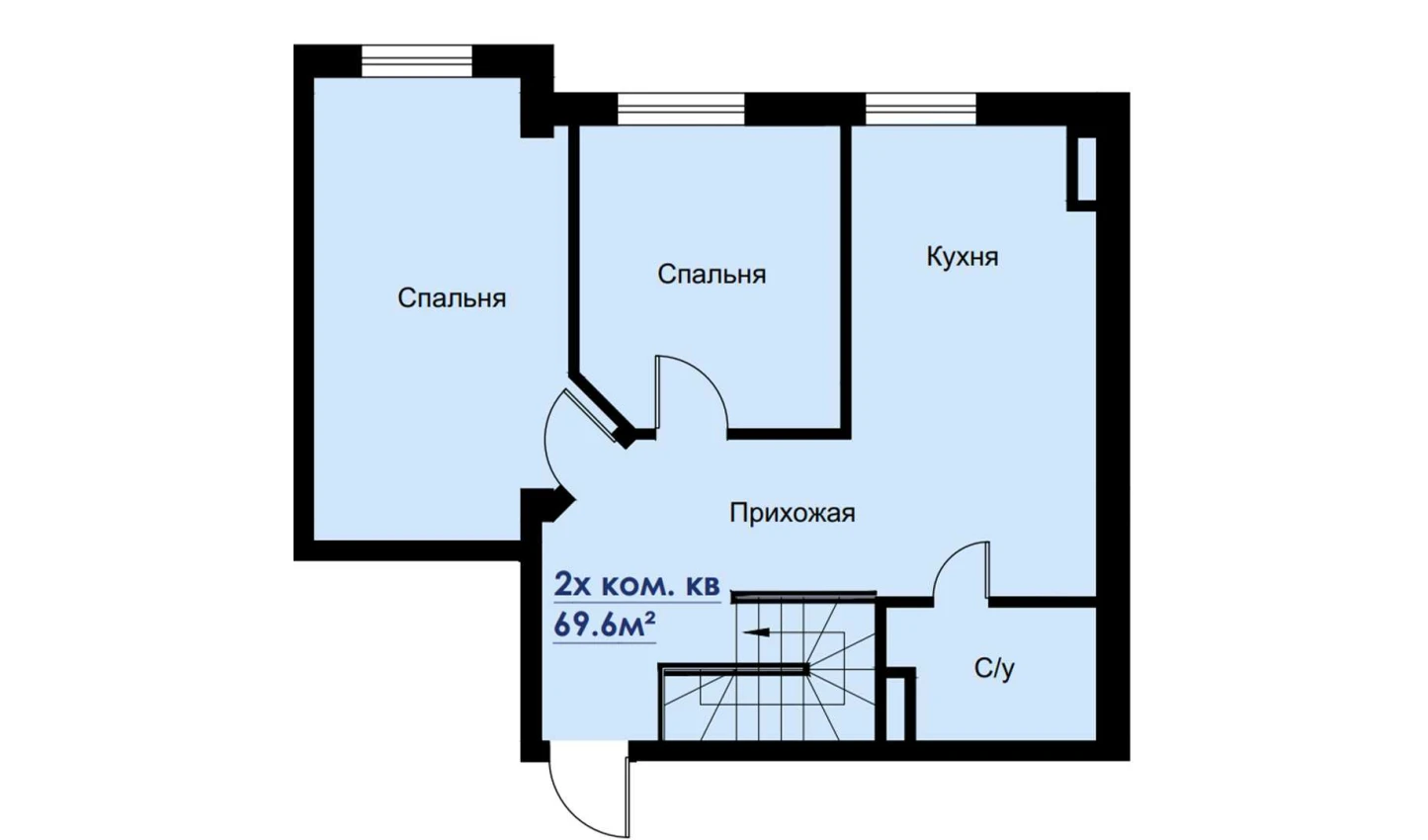 3-xonali xonadon 133.2 m²  1/6 qavat | CHOSHTEPA GARDEN Turar-joy majmuasi