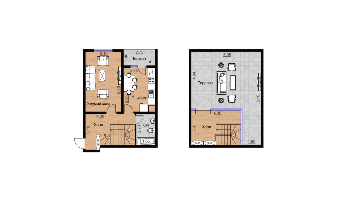1-комн. квартира 103.96 м²  16/16 этаж | Жилой комплекс BRILLIANT
