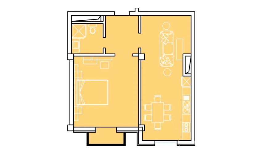 3-комнатная квартира 65.72 м²  6/8 этаж | Жилой комплекс Ziynat Capital