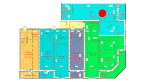 2-xonali xonadon 61.8 m²  2/16 qavat | DO'MBIROBOD RESIDENCE Turar-joy majmuasi