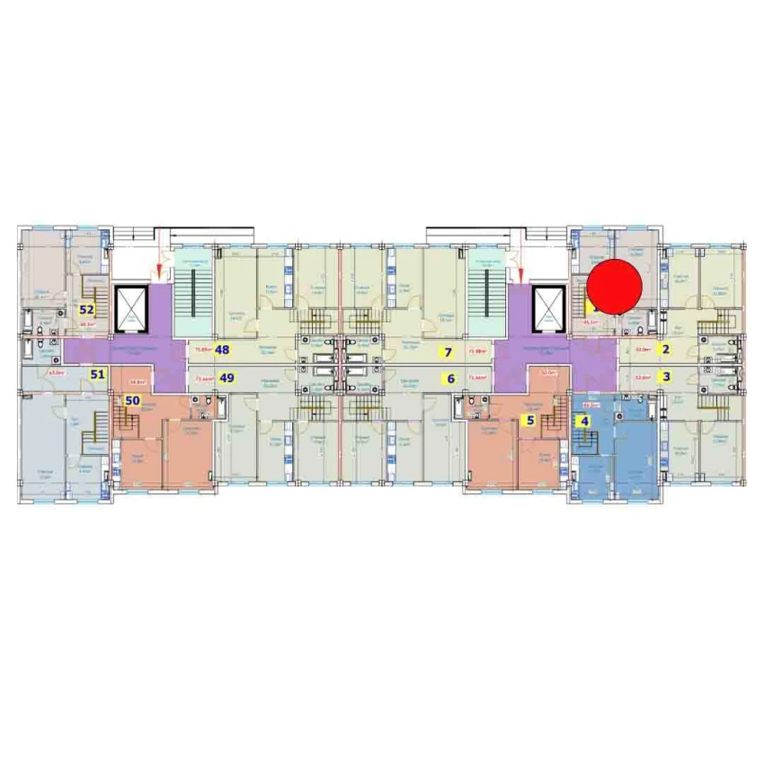 1-комн. квартира 90.6 м²  1/9 этаж | Жилой комплекс YANGI AVLOD