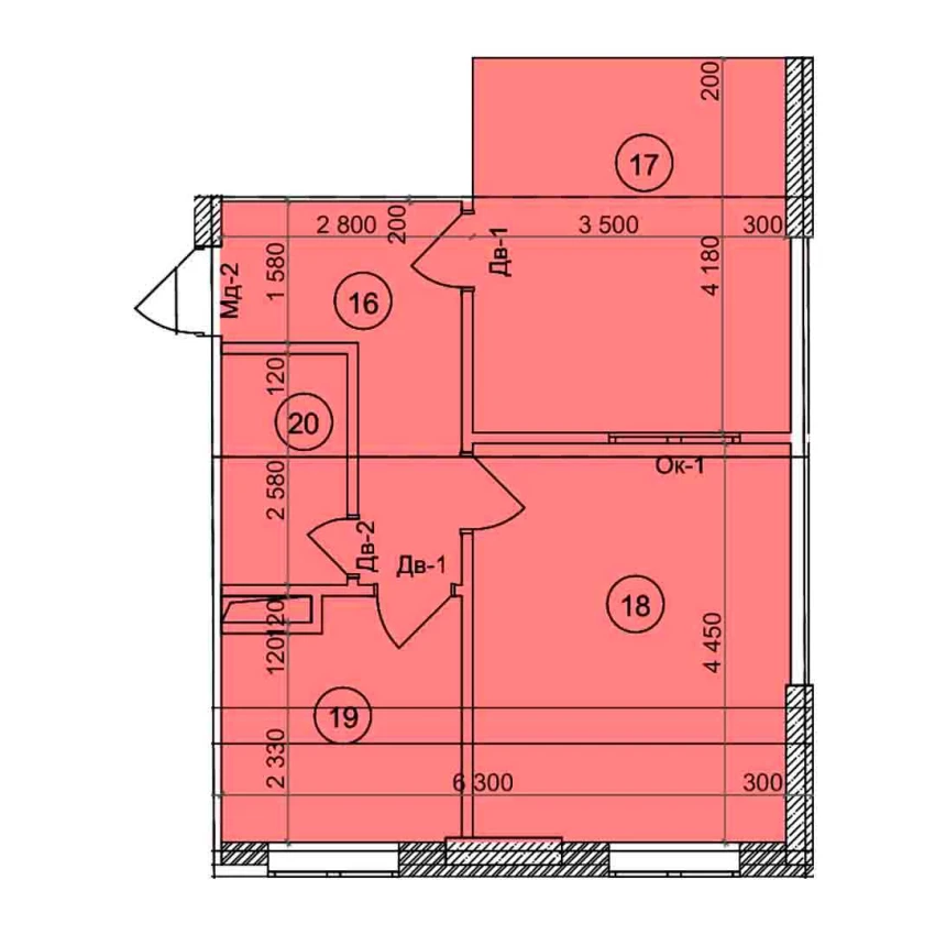 2-xonali xonadon 51.1 m²  9/9 qavat | Uchtepa Avenue Turar-joy majmuasi