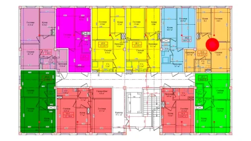 2-комнатная квартира 53.8 м²  1/9 этаж | Жилой комплекс CHIRCHIQ CITY