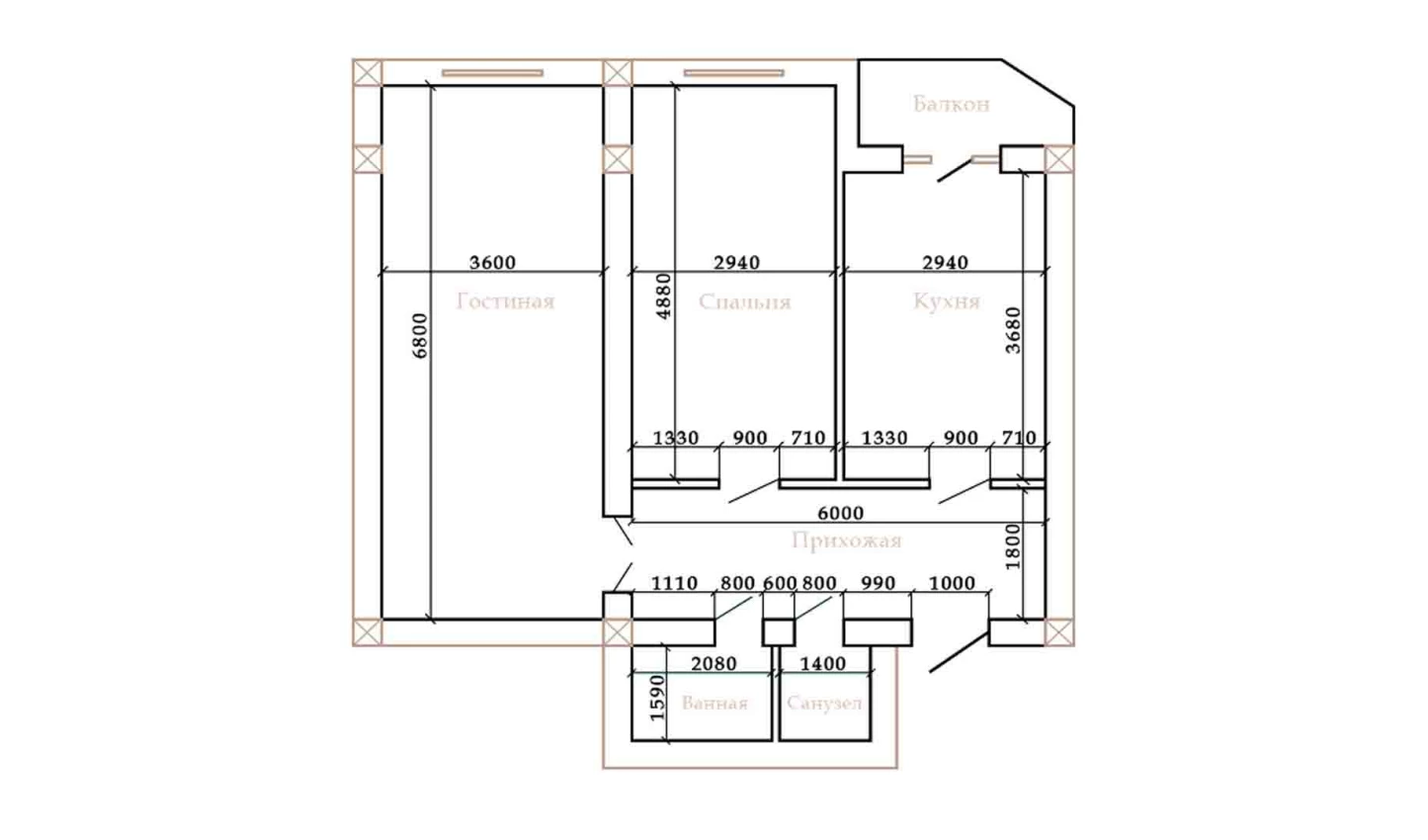 2-xonali xonadon 88.15 m²  6/10 qavat | AZAMATOV GROUP Turar-joy majmuasi