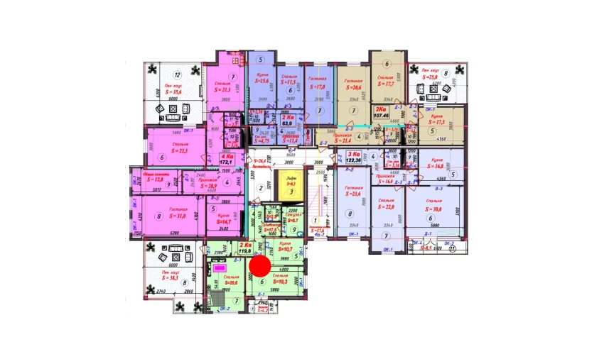 3-комнатная квартира 115.13 м²  7/9 этаж | Жилой комплекс SAMARQAND CITY