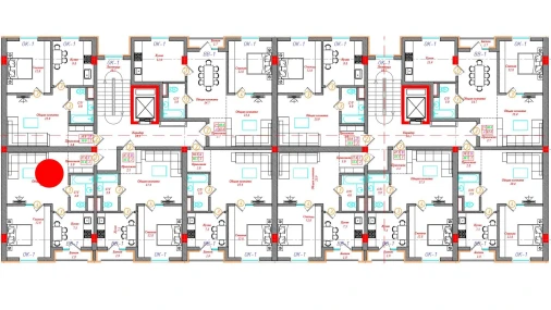 2-xonali xonadon 57.6 m²  11/12 qavat | CHINARA PARK Turar-joy majmuasi