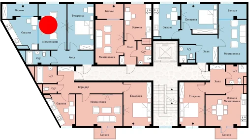 2-xonali xonadon 54.9 m²  2/7 qavat | Zangota City 2 - ETAP Turar-joy majmuasi