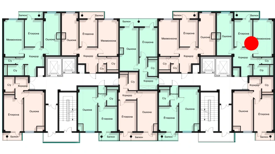 2-xonali xonadon 70.58 m²  10/12 qavat | SPUTNIK AVENUE Turar-joy majmuasi