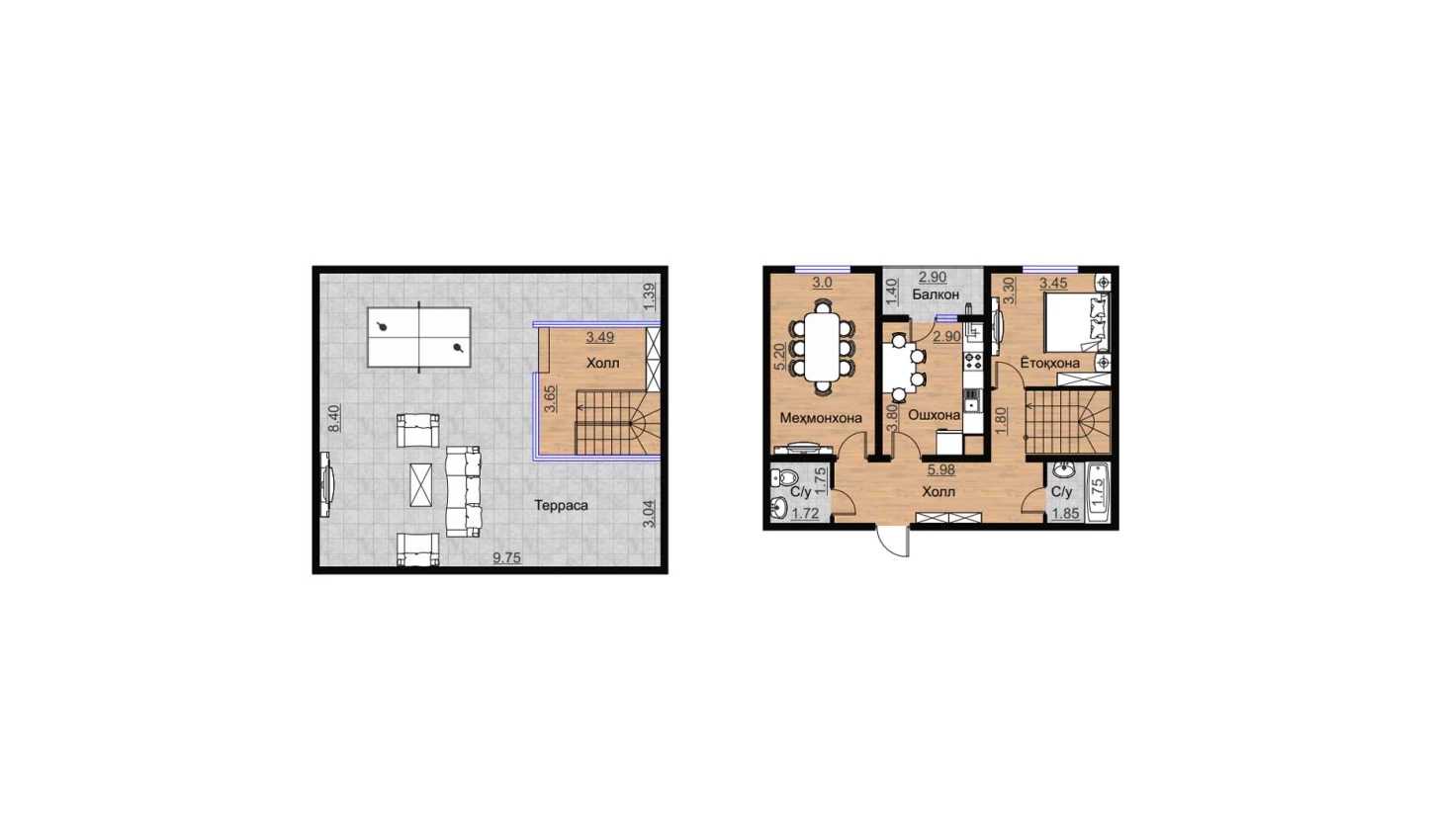 2-комн. квартира 158.42 м²  16/16 этаж | Жилой комплекс BRILLIANT