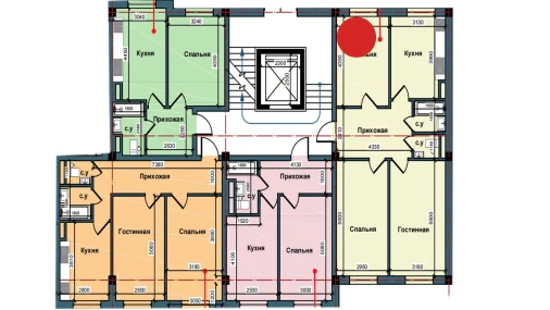 3-комнатная квартира 77.7 м²  2/9 этаж | Жилой комплекс NUR BARAKA