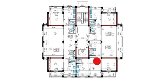 3-комнатная квартира 72.67 м²  3/9 этаж | Жилой комплекс Yangi O'zbekiston