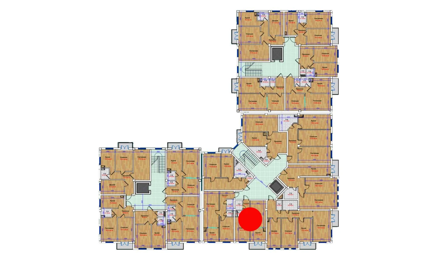 1-комн. квартира 40.7 м²  8/9 этаж | Жилой комплекс MBG