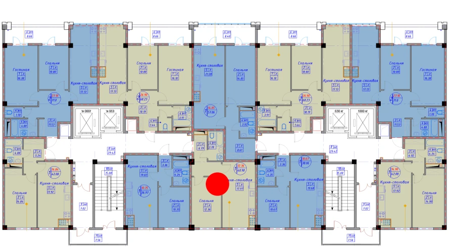 1-xonali xonadon 45.29 m²  1/12 qavat | SPUTNIK AVENUE Turar-joy majmuasi