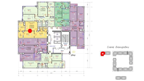 2-xonali xonadon 68.6 m²  4/16 qavat | Sam House (Qora Suv) Turar-joy majmuasi