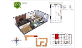 2-xonali xonadon 67.5 m²  5/10 qavat | Uchtepa Avenue Turar-joy majmuasi