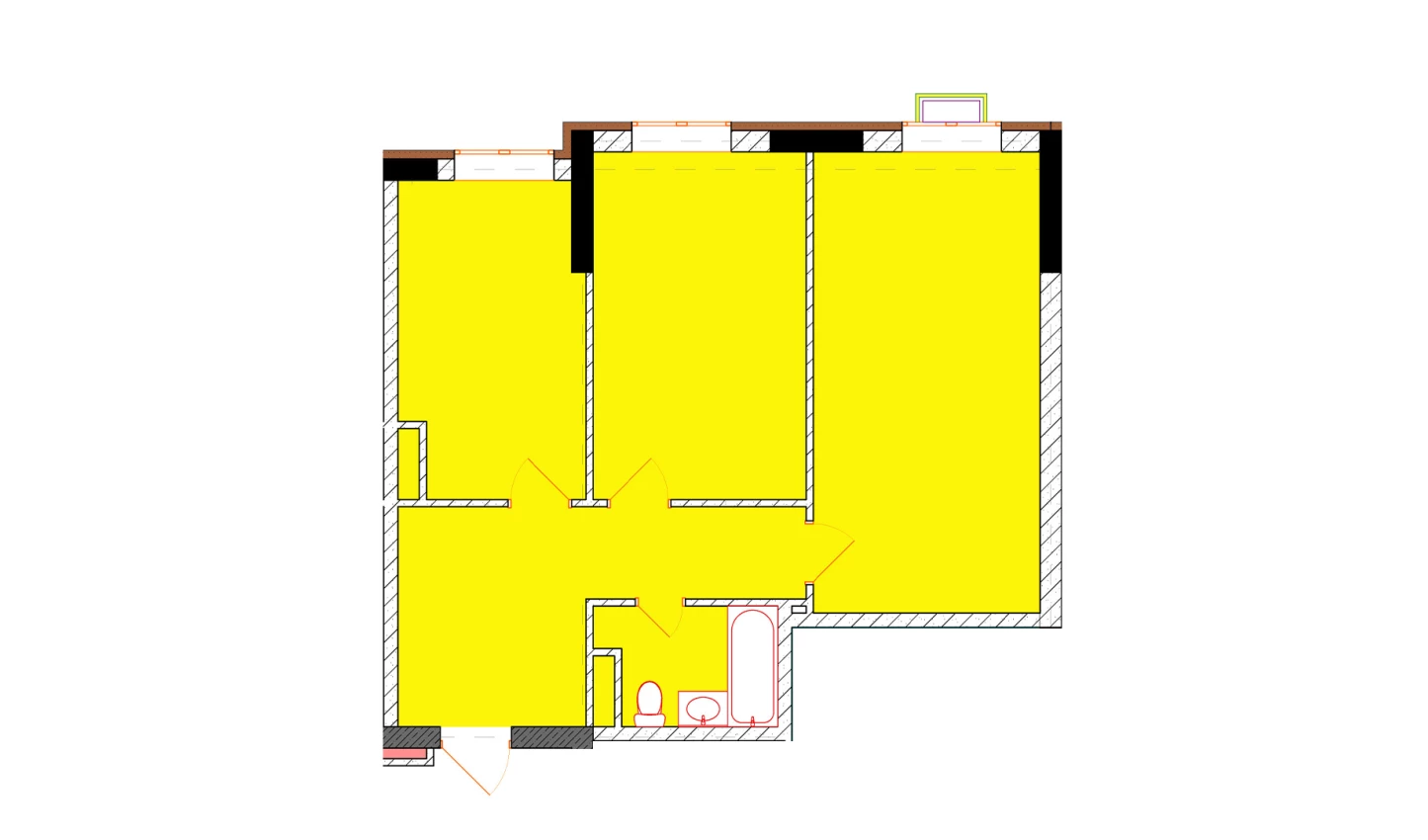 2-комн. квартира 65 м²  1/9 этаж | Жилой комплекс Uchtepa Avenue