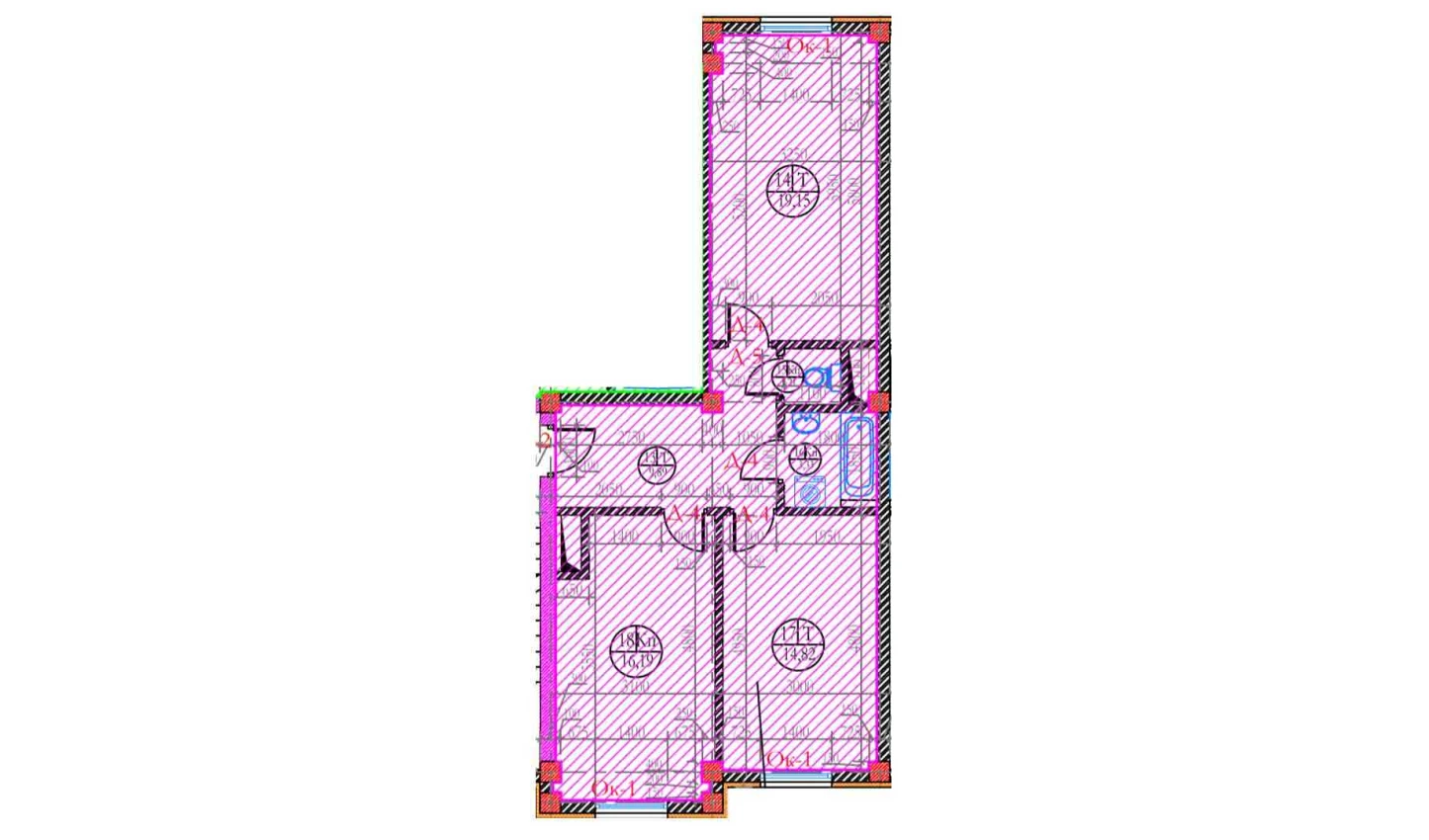 3-комн. квартира 69.1 м²  1/8 этаж | Жилой комплекс Ziynat Capital