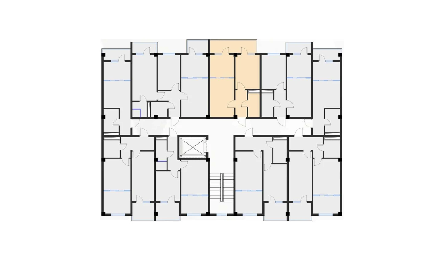 2-комн. квартира 43.85 м²  4/7 этаж | Жилой комплекс Bochka Resort