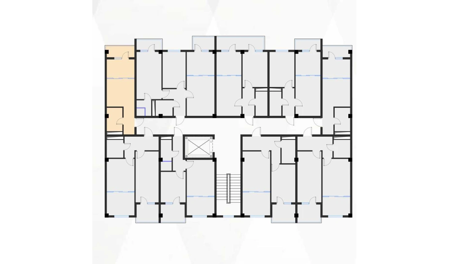 1-xonali xonadon 27.25 m²  3/7 qavat | Bochka Resort Turar-joy majmuasi