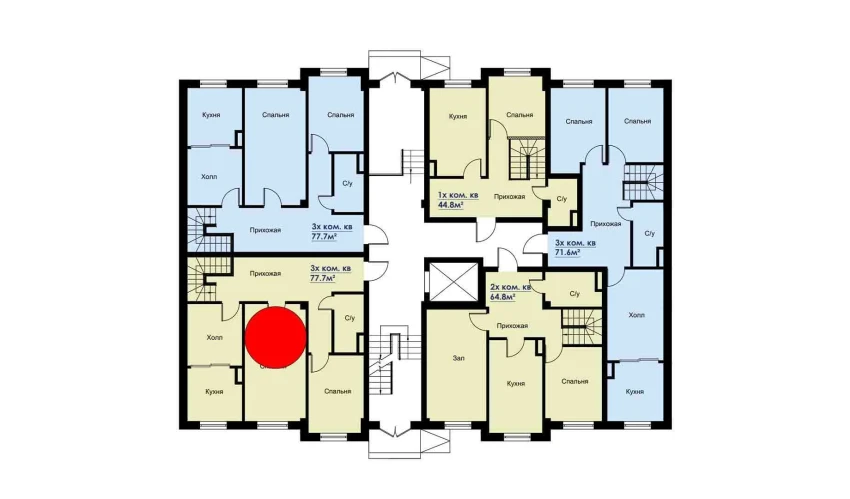 3-комнатная квартира 152.5 м²  1/6 этаж | Жилой комплекс CHOSHTEPA GARDEN