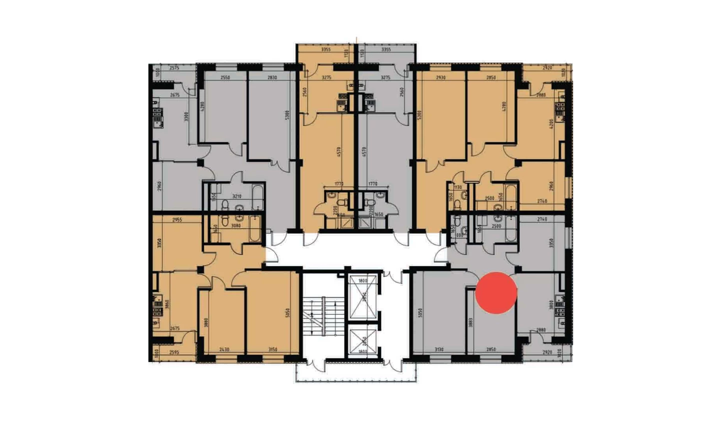 3-комн. квартира 62.42 м²  10/10 этаж | Жилой комплекс YANGIOBOD RESIDENCE