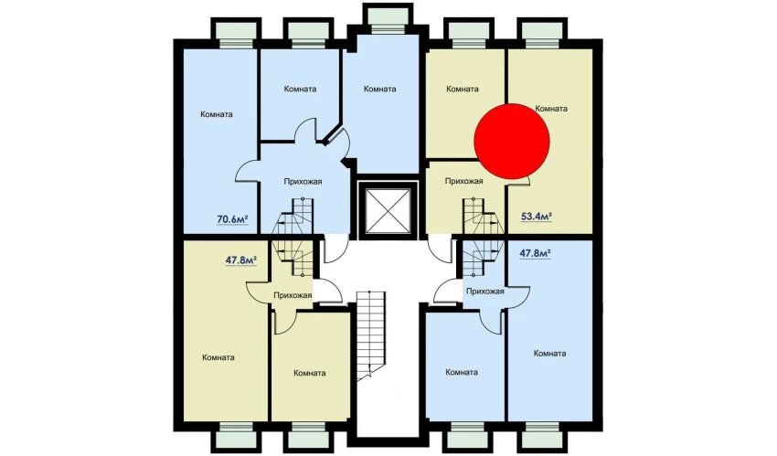 2-комнатная квартира 106.8 м²  1/6 этаж | Жилой комплекс CHOSHTEPA GARDEN