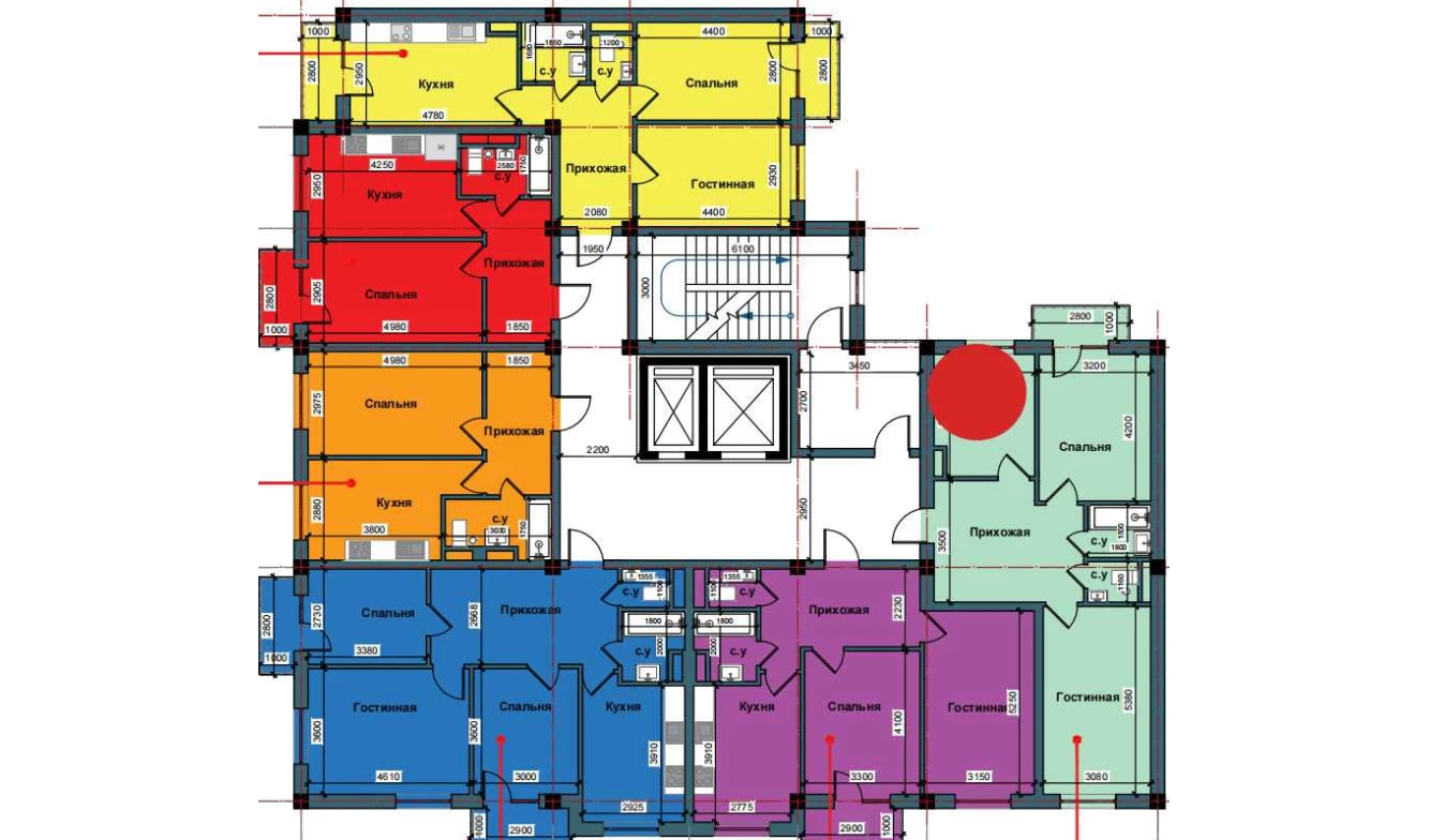 2-комн. квартира 62.8 м²  3/10 этаж | Жилой комплекс NUR BARAKA